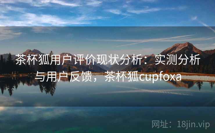 茶杯狐用户评价现状分析：实测分析与用户反馈，茶杯狐cupfoxa