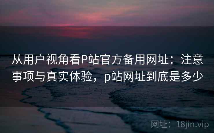 从用户视角看P站官方备用网址：注意事项与真实体验，p站网址到底是多少