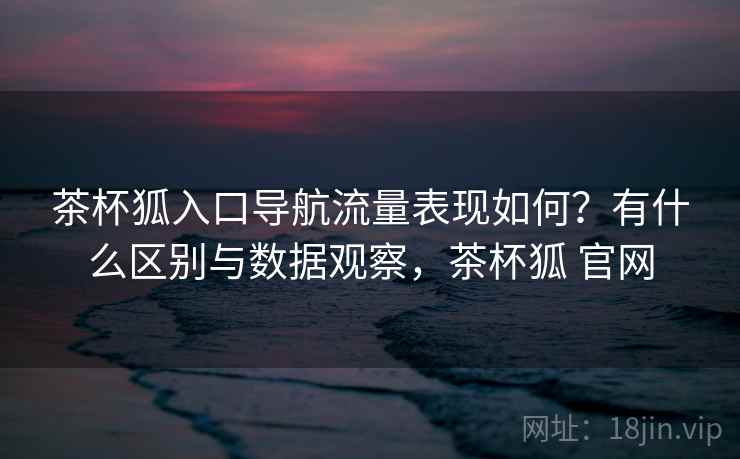 茶杯狐入口导航流量表现如何？有什么区别与数据观察，茶杯狐 官网