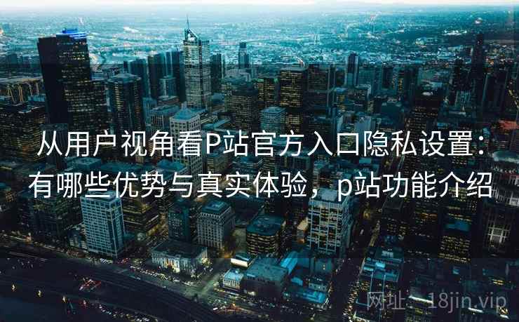 从用户视角看P站官方入口隐私设置：有哪些优势与真实体验，p站功能介绍
