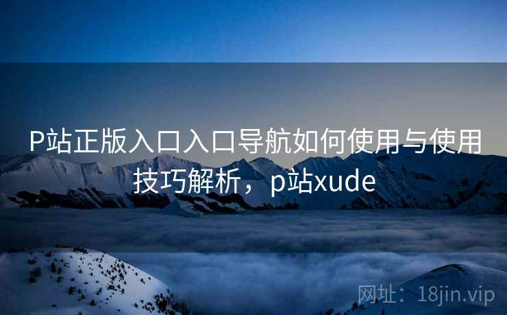 P站正版入口入口导航如何使用与使用技巧解析，p站xude