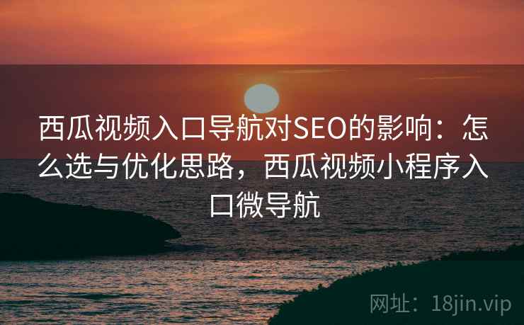 西瓜视频入口导航对SEO的影响：怎么选与优化思路，西瓜视频小程序入口微导航