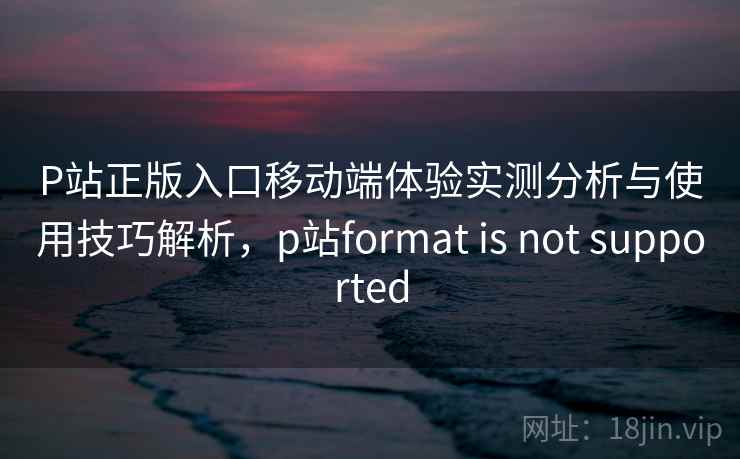 P站正版入口移动端体验实测分析与使用技巧解析，p站format is not supported