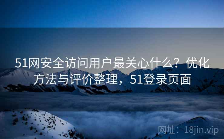 51网安全访问用户最关心什么？优化方法与评价整理，51登录页面