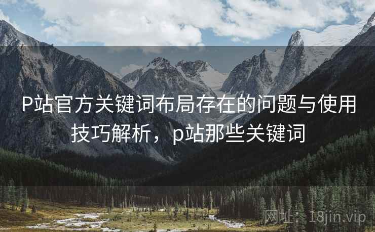 P站官方关键词布局存在的问题与使用技巧解析，p站那些关键词