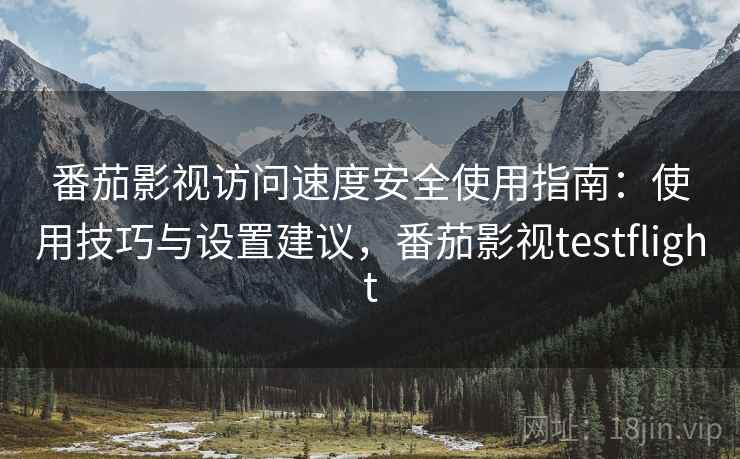 番茄影视访问速度安全使用指南：使用技巧与设置建议，番茄影视testflight