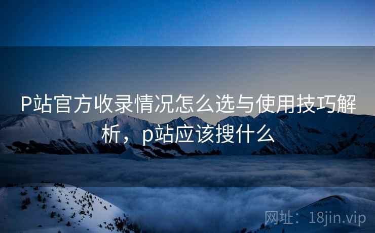 P站官方收录情况怎么选与使用技巧解析，p站应该搜什么