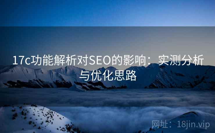 17c功能解析对SEO的影响：实测分析与优化思路